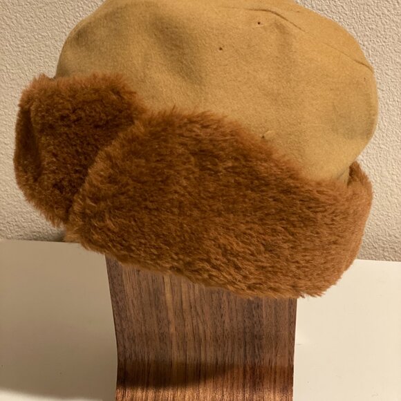 Vintage Pendleton Hat Brown Fur Trim Wool Aviator (Medium) - Picture 3 of 11
